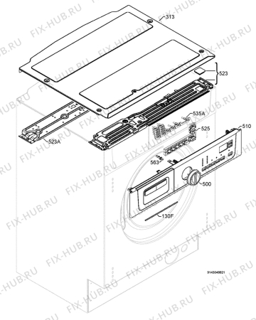 Взрыв-схема стиральной машины Electrolux EWG14550W - Схема узла Command panel 037